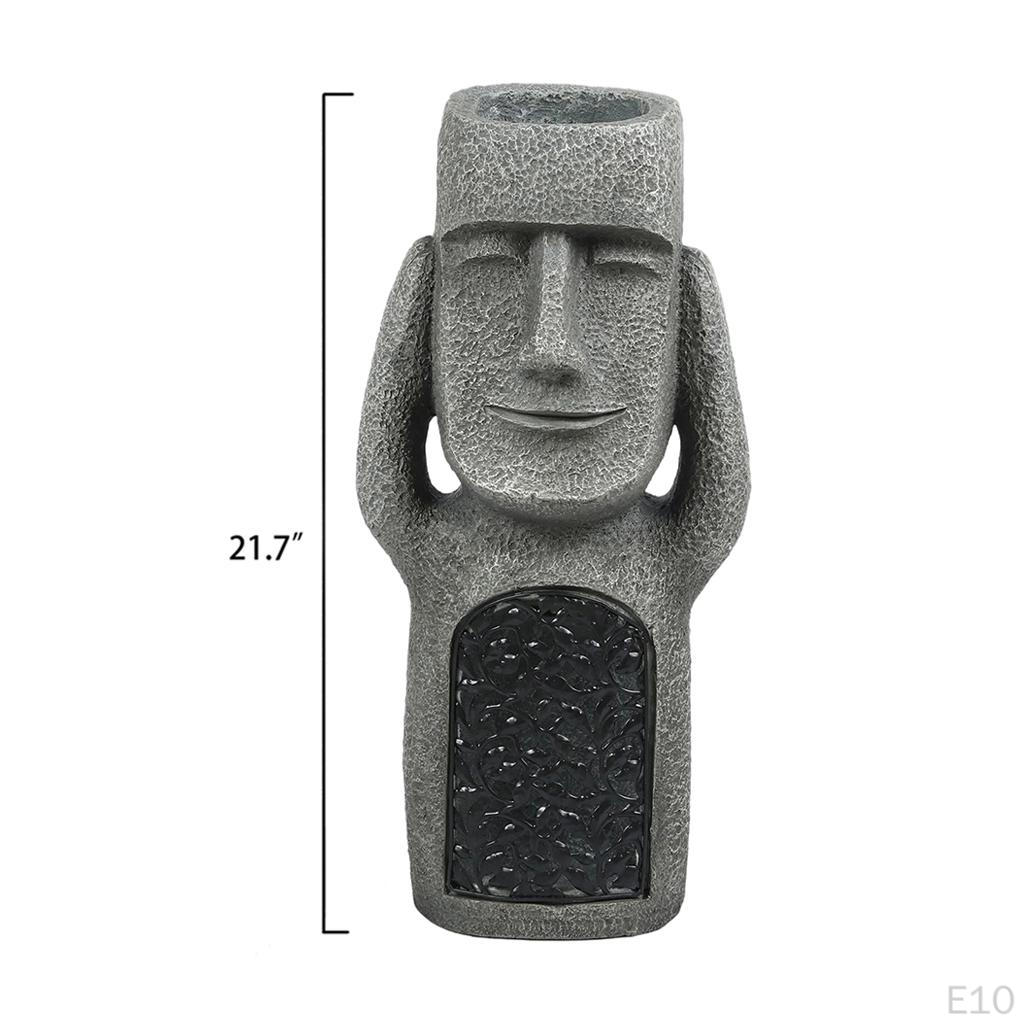10 Inch Moai Monolith Garden Sculpture in Easter Island Resin