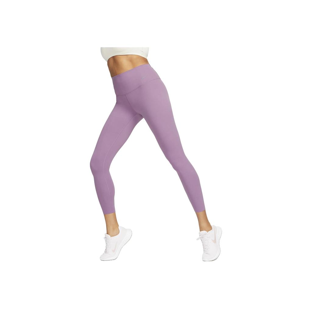 Nike Solid Color Slim Fit Elastic Waist Leggings Women bottoms Purple DQ6016-536