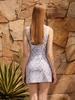 Bohemianbeullu [Set] Flutter Flower Square Neck One-Piece Swimsuit Set