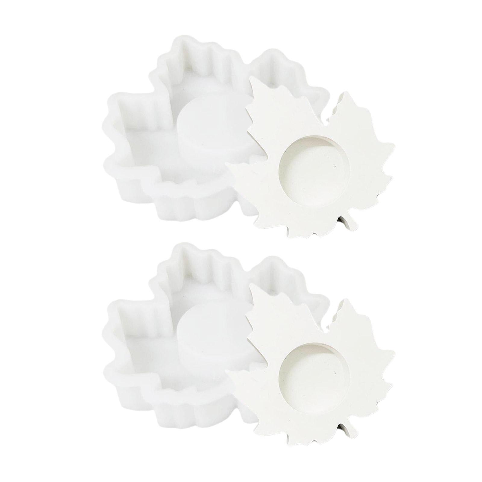 

2Pcs Leaf Shaped Silicone Candle Holder Molds for Epoxy Resin Candle Stand Tealight Holder Jewelry Tray Home Decoration