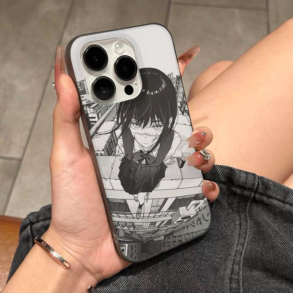 

Asa Mitaka Chainsaw Man Anime Manga Phone Case For IPhone 16 15 17 Pro 11 12 13 14 Pro Max Plus Soft Ripple Silicone Cover iPhone 16 pro