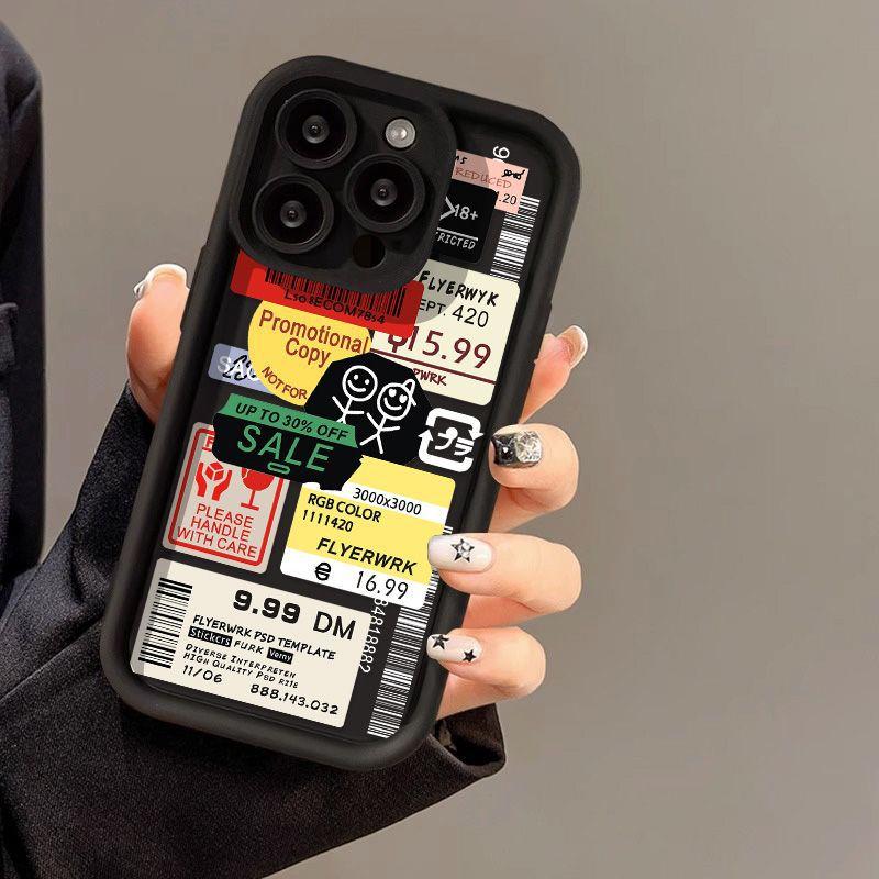 Simple Label Applies To iPhone16promax Matte Mobile Phone Case Apple 15 Simple 14/13 Anti-drop X Generation