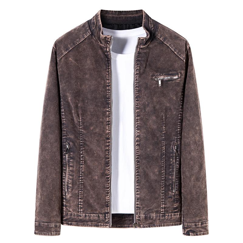 Korean Style Light Denim Stand Collar Spring Jacket