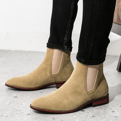 Fashion High Tops New Winter Fashion Suede Leather Chelsea Ankle Boots For Men's Casual Luxury Brand Designer Shoes Zapatos Hombre