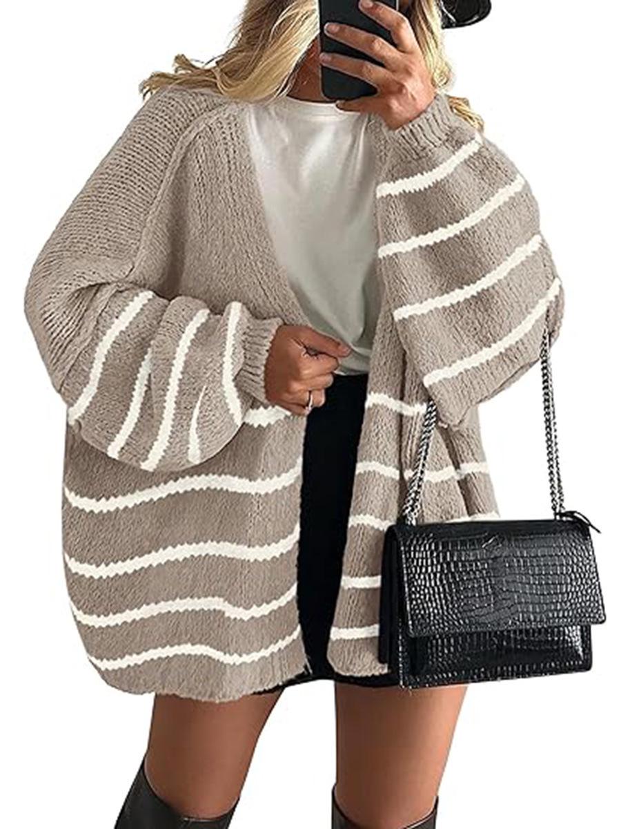 2026 Autumn/Winter Women s European & American Casual Knitted Loose Cardigan Sweater S