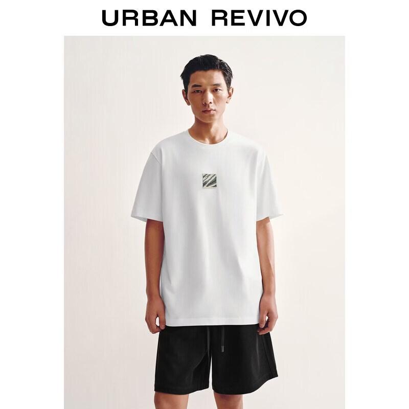 

UR 2026 Spring Men s Embroidered Crewneck T-Shirt L