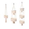 Hand-Woven Cotton Rope Mesh Basket for Kitchen, Fruit, Flowers, Vegetables, and Bohemian Décor.