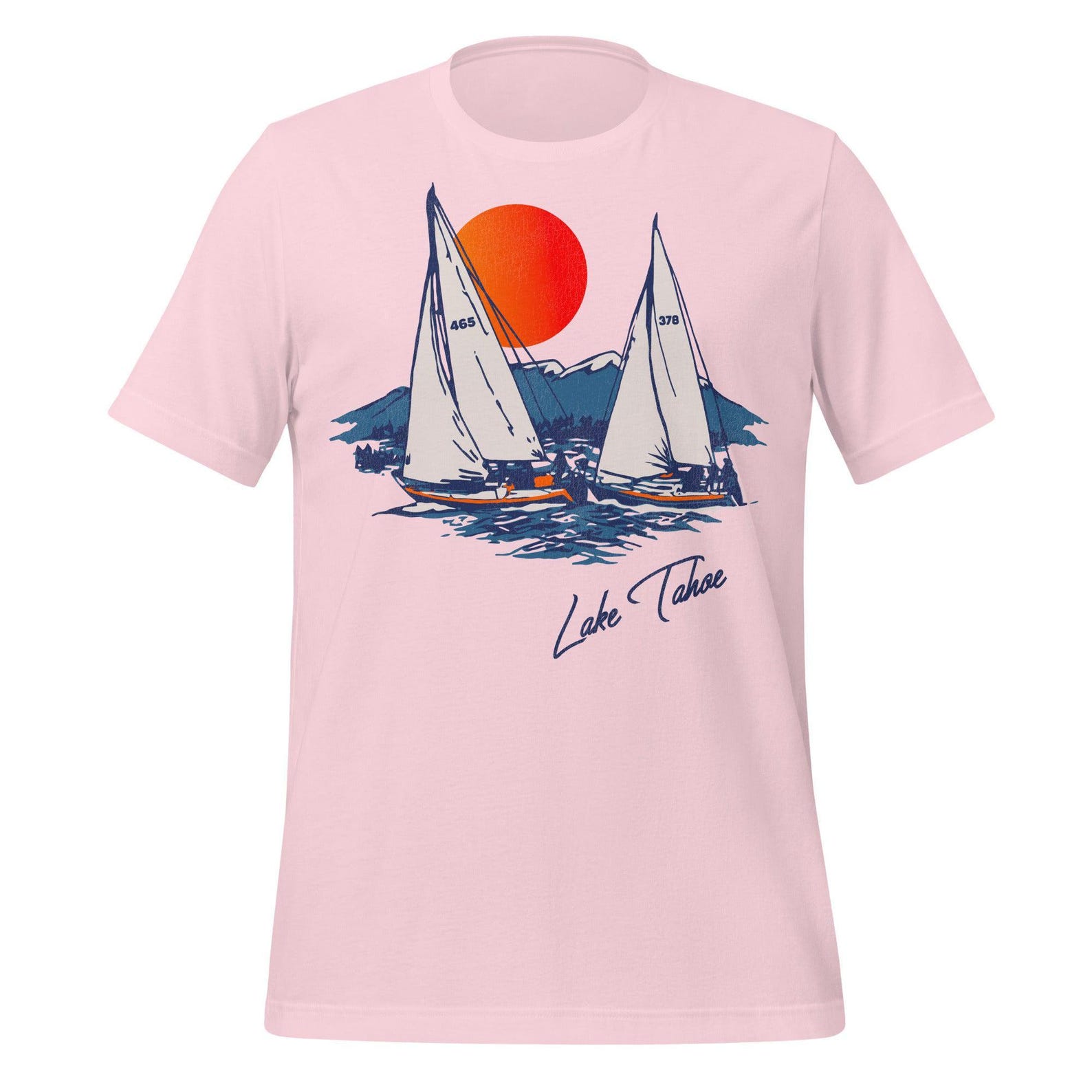 Retro Lake Tahoe T-Shirt: California Sailing Design 2XL