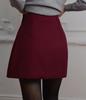 Versatile Slimming High-Waisted A-line Slit Skirt with Irregular Design