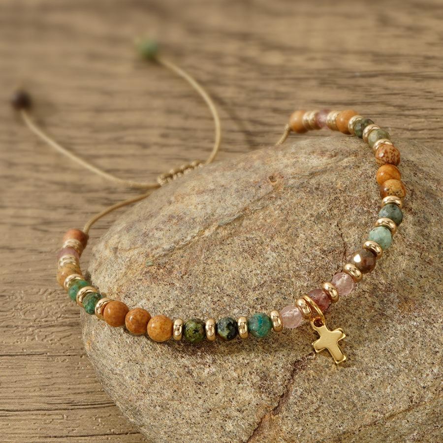 Boho Vintage Beaded Bracelet | Natural Stones for Daily Wear, Parties, and Gifts for Family, Mother, Friends, Girlfriend
