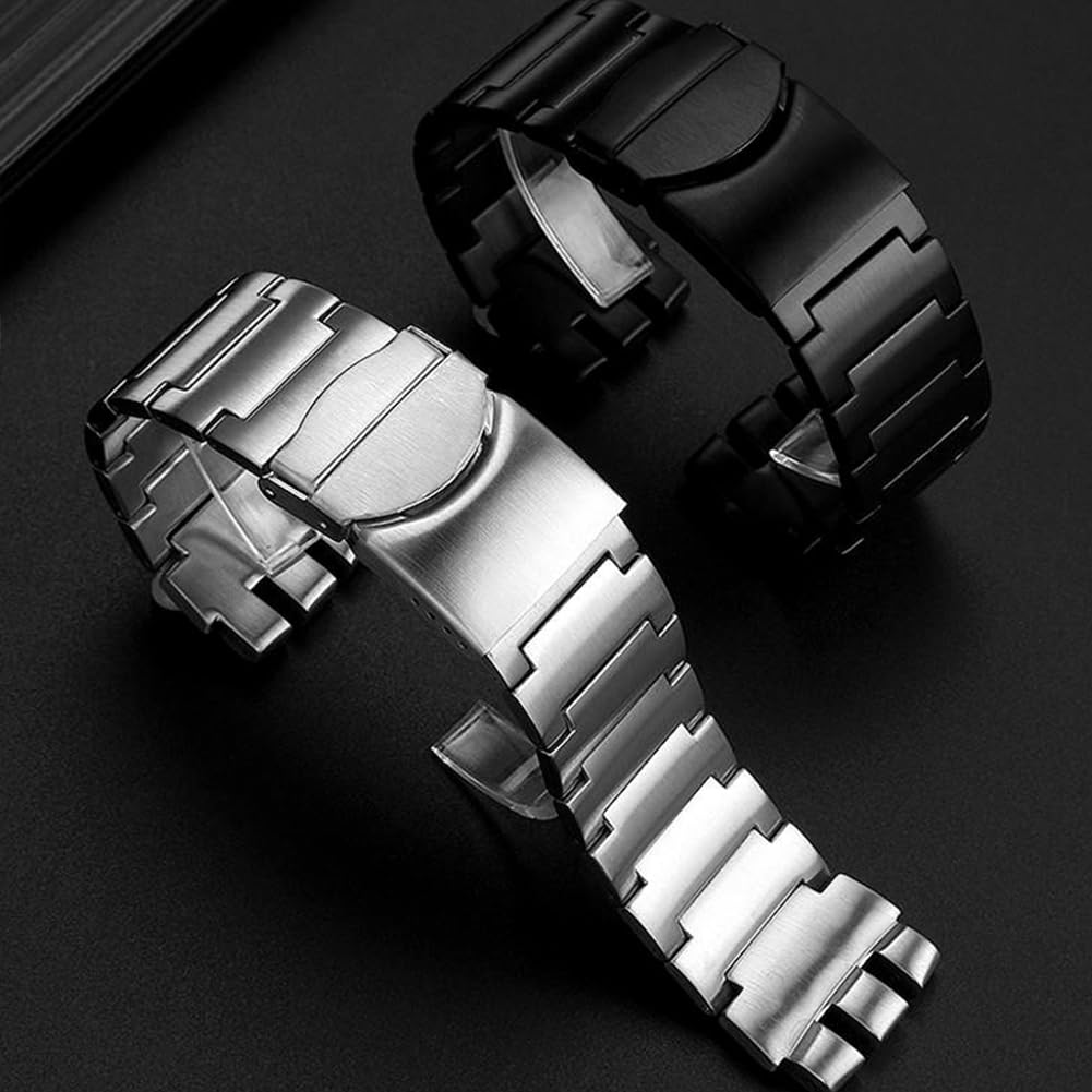 Sibehill Replacement Stainless Steel Watch Band for Swatch 23mm with Adjustment Tool