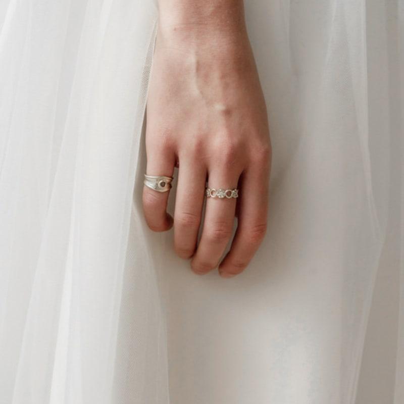 

FADEMINE hole coat of arms Ring Silver