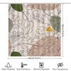 Modern Bathroom Shower Curtain With Leafy Floral Print Luxurious Home Decor For Your Bathtub Or Walk-In Shower Area (Beige Green