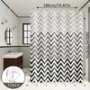 Simple Black And White Wave Pattern Bathroom Partition Curtain Bathroom Shower Curtain