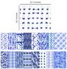 Soimoi 16 Pc Fat Quarter Bundle,  Shibori  Print 18"x 22"  DIY Patchwork-  100   Cotton  Pre-Cut Quilting Fabric Blue &