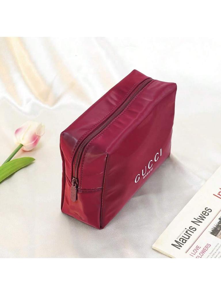 Ladies Makeup Bag Storage Bag, Red Canvas, Large Capacity, Convenient To Carry, Elegant, For Daily Use, Traveling, Versatile Style GUCCI-GIFT-38