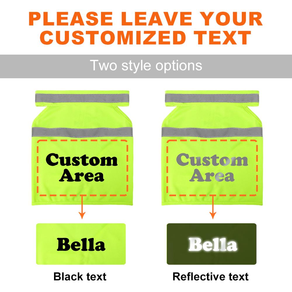 Custom Dog Clothes Free Print Name Tel Number Dog Clothing Safety Reflective Pet Vest Costume Night Visibility Walking For Dogs