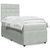 VidaXL Slatted Bed Base and Mattress Light Grey 90x190 Cm Velvet 3294514