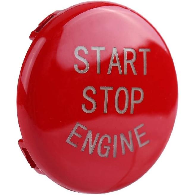 Car Engine Start Stop Switch Button Cover for E Chassis 3 Series E90 E91 E92 E93 5 Series E60 2004-2009 X1 E84 X3 E83 X5 E70X6 E71X6 E72(Red)