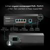 Switch - MOKERLINK - POE-G041G - 5 ports Gigabit - 4 ports POE - Plug and Play