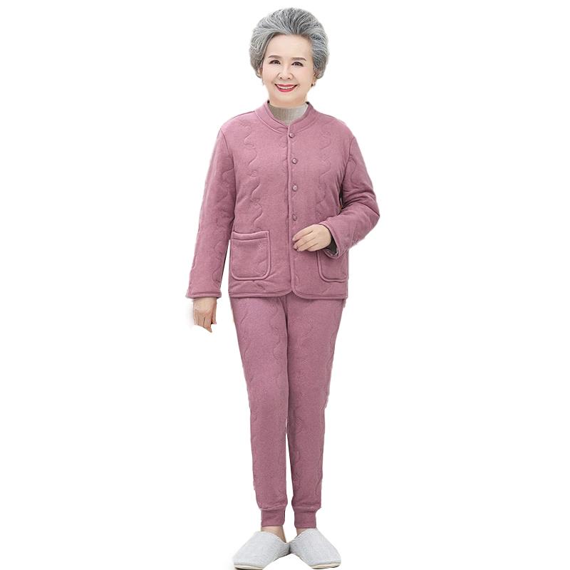 

YUZHAOLIN Women s Plus Size Fleece-Lined Thermal Set 2XL