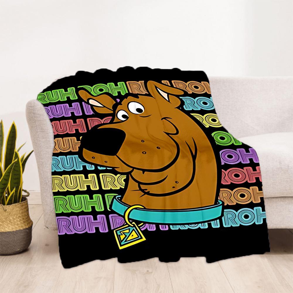 1pz Coperta da Esterno Mystery di Scooby Doo, Leggera in Flanella, Morbida e Calda, Per Tutte le Stagioni, Esterno, Campeggio, Soggiorno, Ufficio, L1106015