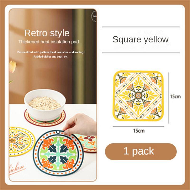 Natural Cork Round Cup Mat Drink Coasters Heat Insulation Patterned Pot Holder Mats For Coffee Table Tabletop Kitchen Tools