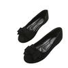 2026 New Womens Flat Casual Shoes Soft Suede Bow Round Toe Loafers Slip On Comfortable Walking Shoes Big Size Available