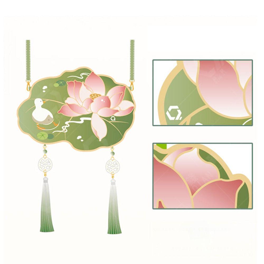 Sweet Embroidery Lotus Shoulder Bag Antique Style Handmade Chinese Hanfu Bag Traditional Elegant Ancient Style Messenger Bag