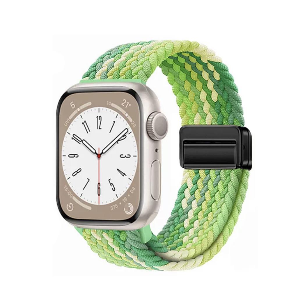 Nylon Braided Band Strap Compatible For Apple Watch S10 46mm 44mm 40mm 45mm 49mm 41mm 38mm iWatch Series Se 10 7 3 5 6 8 9 Ultra