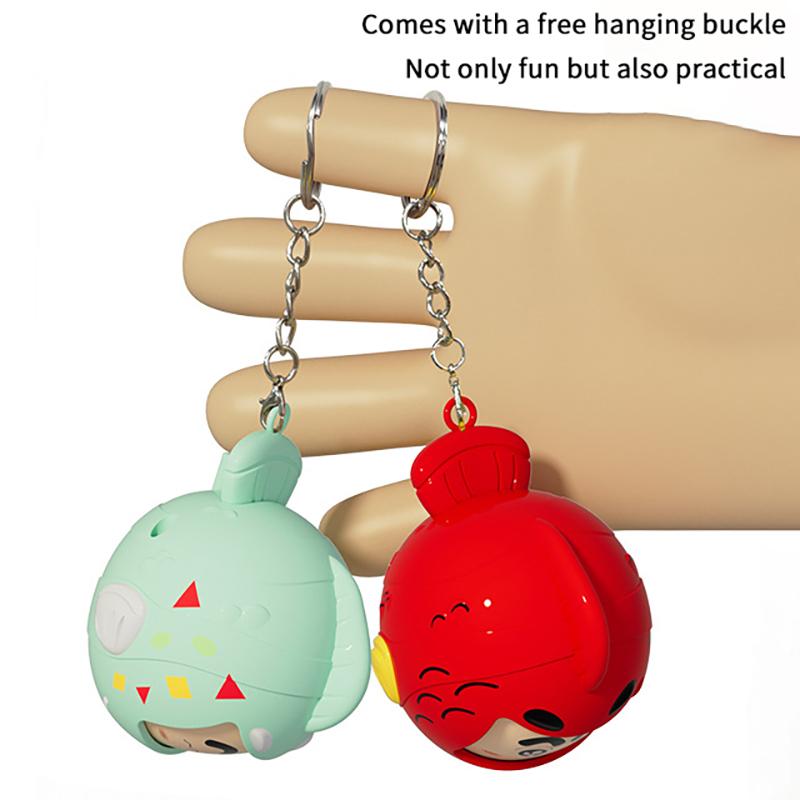 Cartoon Q Version Face Changing Doll Keychain Decompression Toys Keyring Exquisite Backpack Decoration Accessories Gifts