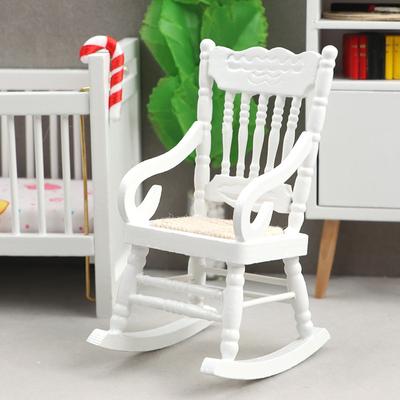 1:12 Dollhouse Furniture Set Baby Cot Rocking Horse Rocking Chair Cabinet Decor