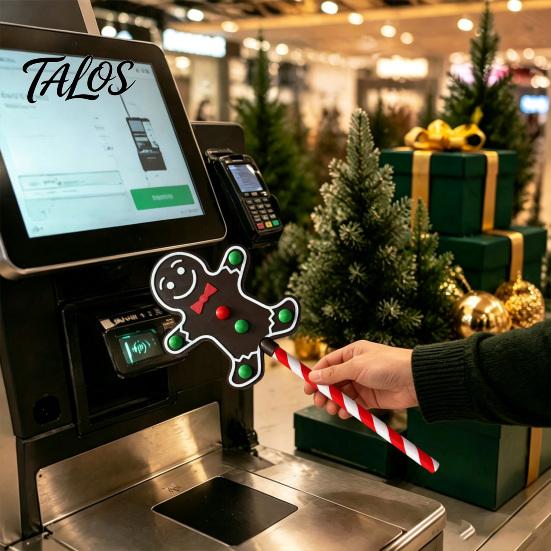 Weihnachtskarte Tippstab 2 Stück Kreditstab, 3D-gedrucktes kontaktloses Zahlungswerkzeug, Festliches Langlebiges PLA Leichtes Zahlungszubehör für Geschäfte Restaurants