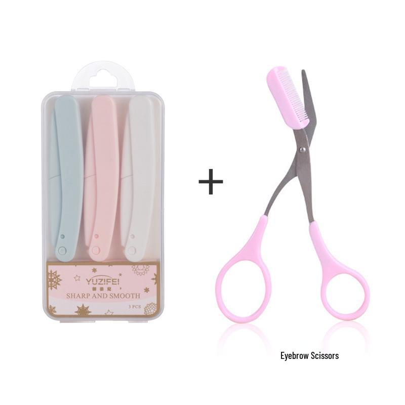 Safe Foldable Eyebrow Razor - Anti-Scratch Shaving & Trimming Tool for Beginners