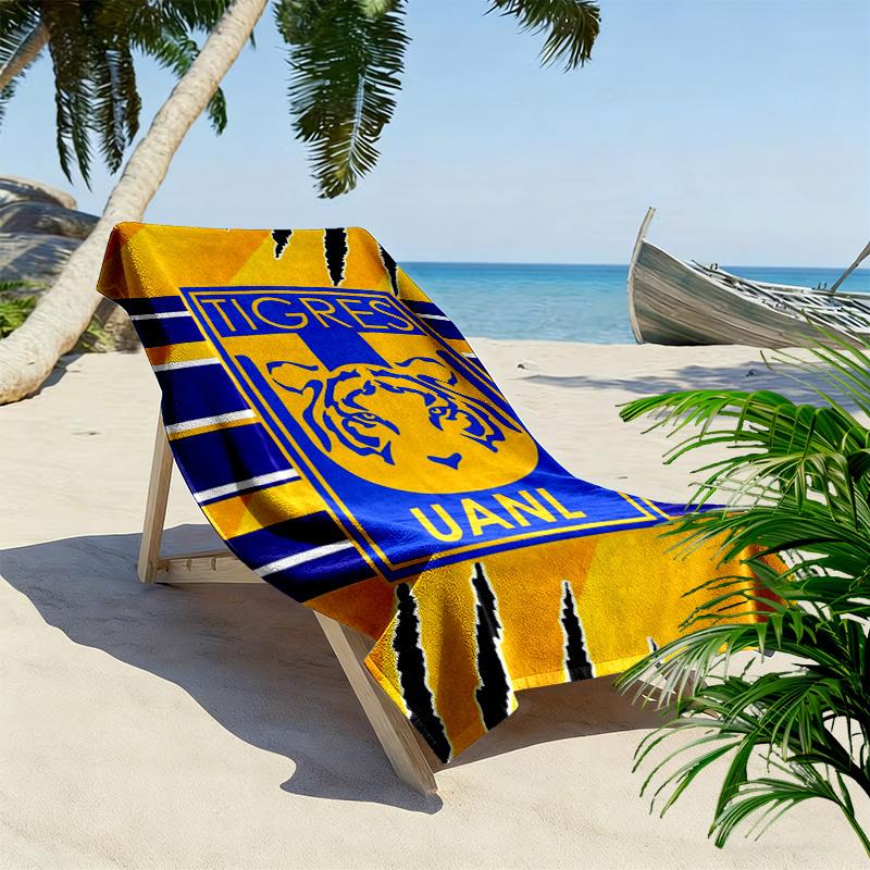 Tigres UANL Print Beach Towel, Large Soft Quick Dry Towel for Beach Camping Swimming
