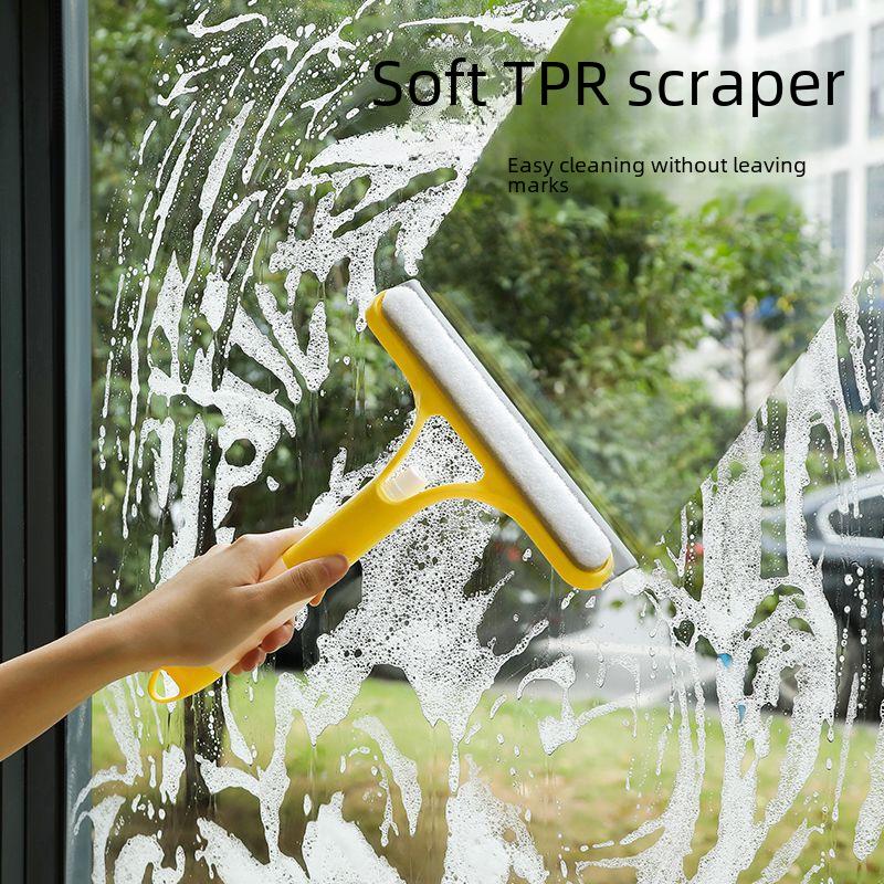 Silikon Wasserschieber & Sprühbürste für Glas- und Spiegelreinigung