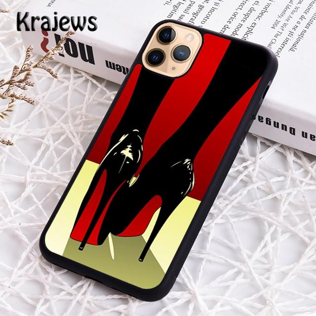 Krajews Red High Heel Shoes Cute Phone Case Cover For iPhone 17 Air 16 15 14 Plus 11 12 13 Pro Max Coque Shell Fundas