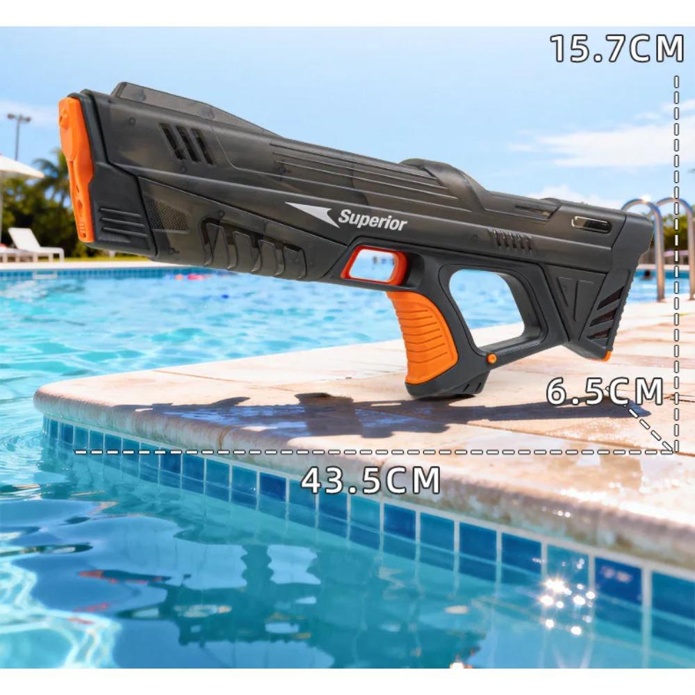 New Electric Water Guns Children Wholesale AutomaticWater Absorption Battery DisplayLarge Capacity Boys' Water PlayToyWater Gun