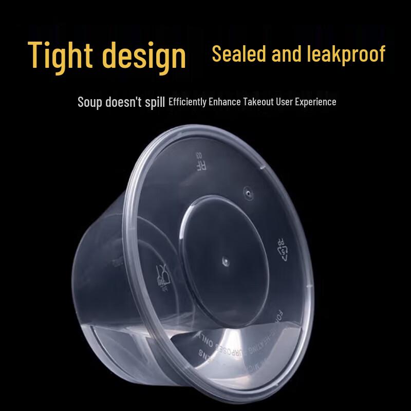Disposable Round Transparent Takeout Food Containers