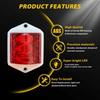 APSMOTIV 8Pcs Universal Side Marker 2x2 Inch Trailer RV Marker LED Light Red 12V for RVs, Campers Truck Vans Caravans and Boats Side Marker Indicator