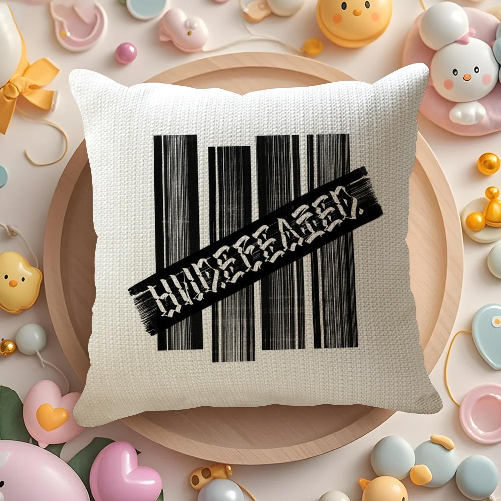 U-Undefeated Trend Cushion Cover Natural Linen Organic Fabric Double-Sided Printing Sofa Home Decor Gift Pillow Case