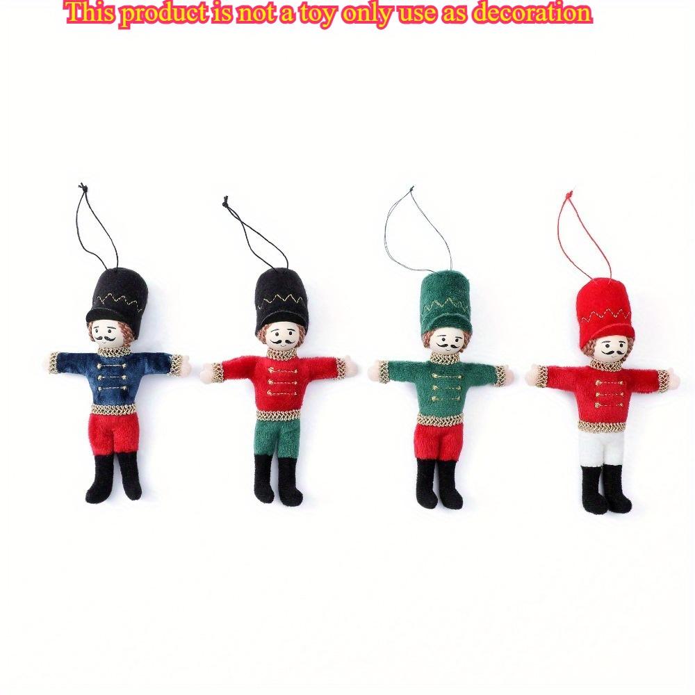 

4 шт. Креативный домашний декор Подвеска из ткани в виде солдатика-грецкого ореха Подарок Поделки Рождественская подвеска Атмосферные принадлежности, Подвеска для украшения рождественской елки