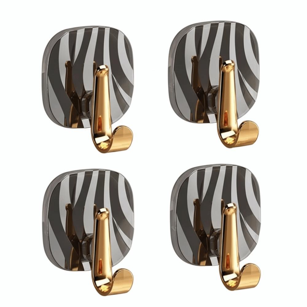 4 Pieces Set Strong Load-bearing Bathroom Hook Luxury Self Adhesive Hook  Home Organization Use