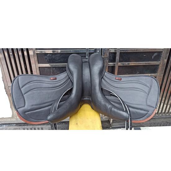 Șa de Dresaj Monoflap din Piele cu Arcade Interșanjabile, Mărime 17", 17.5", 18"