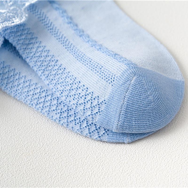 Baby Girl Socks Lovely Solid Color Breathable Princess Short Socks