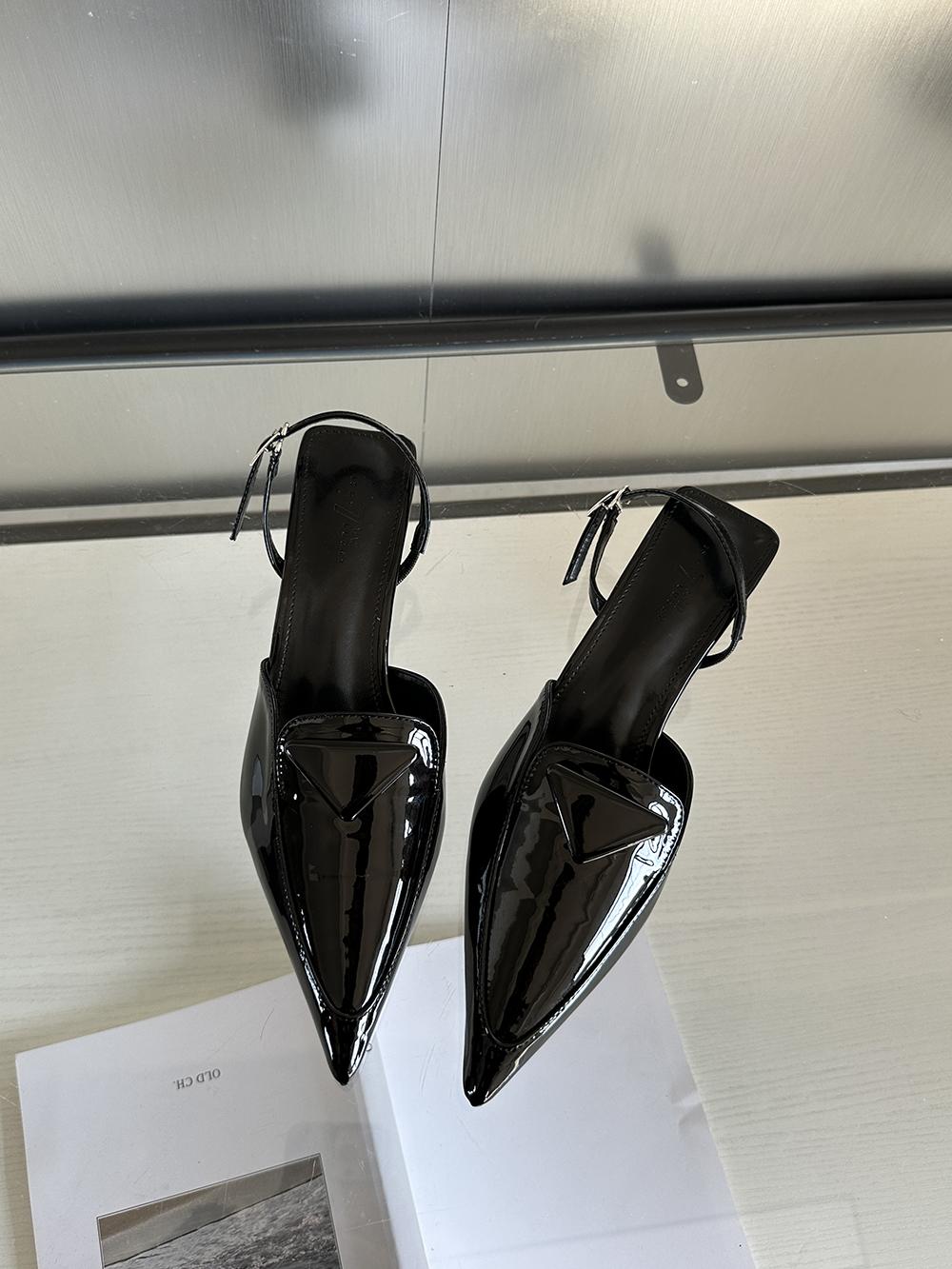

Модные женские босоножки с острым носком 2024 года, новые поступления, летние туфли на тонком высоком каблуке, повседневные туфли-мюли, женские туфли-лодочки для вечеринок на среднем каблуке 5.5 чёрный