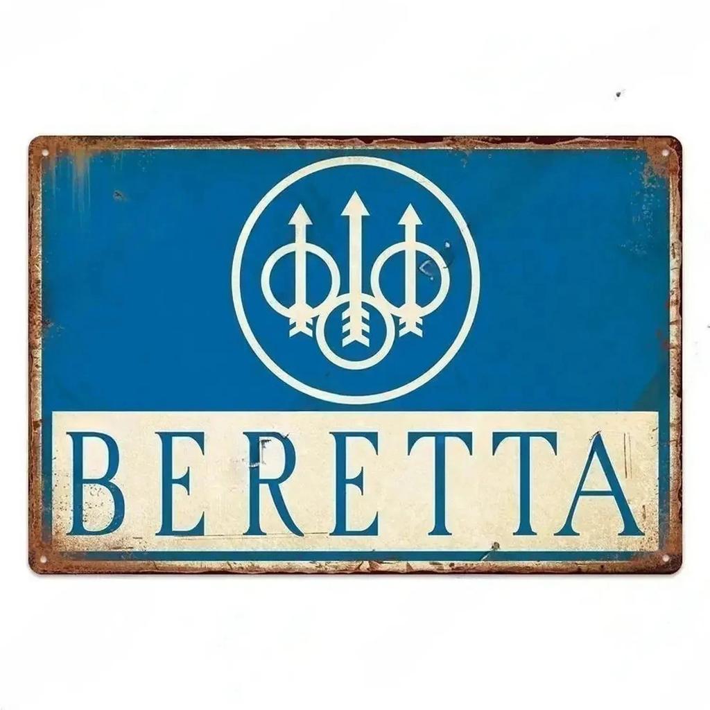 Metal Tin Signs Pistol Stonger Beretta Wesson Colt Vintage Rust Poster Art Wall Plaque Sign Decor Bar Garage Iron Plate Painting