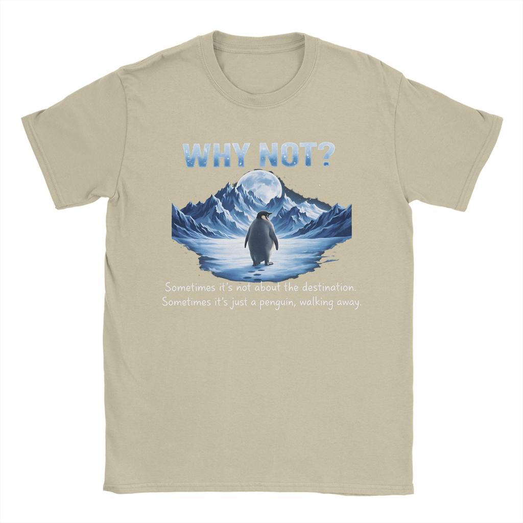 Nihilist Penguin But Why Meme TShirts for Men Funny 100 Cotton Tees Crew Neck Short Sleeve T Shirt Summer Tops