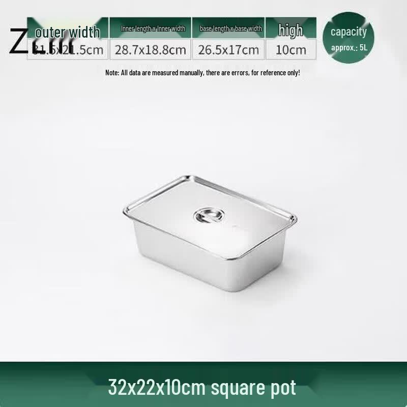 ZLIII Extra Thick Stainless Steel Rectangular Grill Tray with Lid