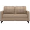2 Seater Sofa Cappuccino Brown 140 Cm Faux Leather